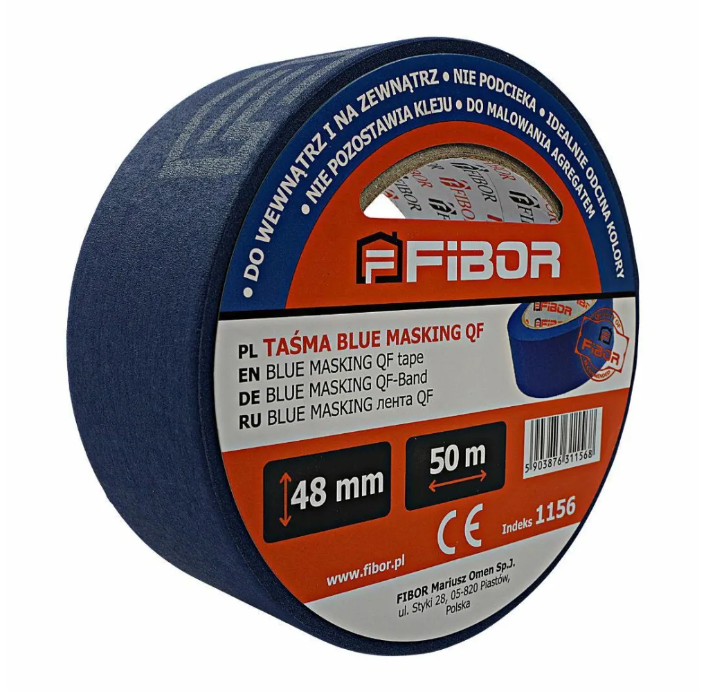 taśma maskująca Fibor BLUE MASKING OF niebieska 50m x 48mm
