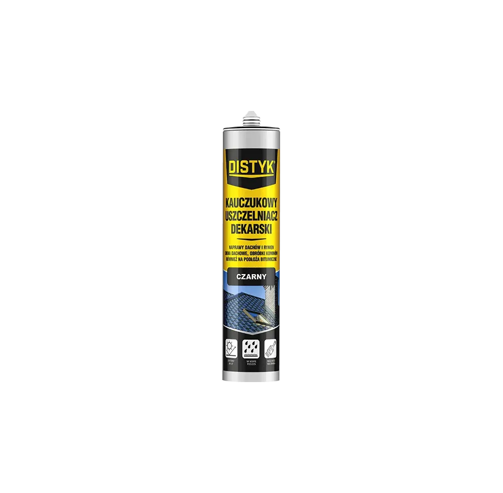 uszczelniacz dekarski kauczukowy DISTYK czarny 310ml
