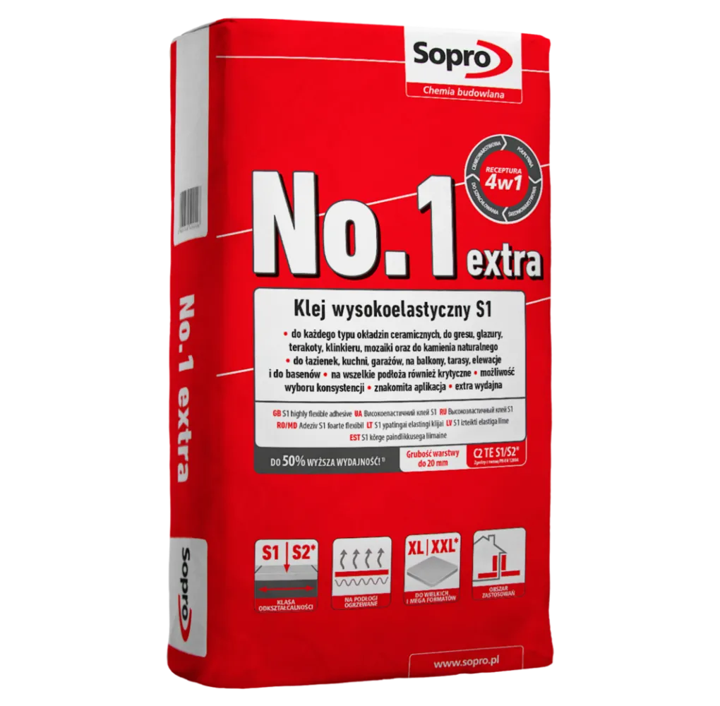 zaprawa klejowa Sopro NO.1 EXTRA 400E S1 22,5kg