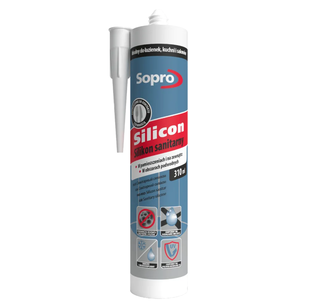 silikon sanitarny Sopro 72 szary naturalny 310ml