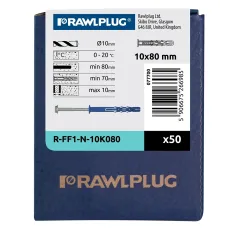 kołek ramowy Rawlplug FF1 kołnierz nylon 10x80