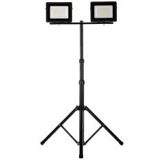 naświetlacz LED Schmith slim z czarnym statywem 2x50W