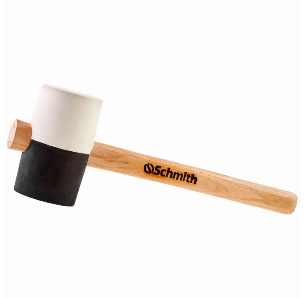 młotek gumowy Schmith z drewnianym trzonkiem 910g