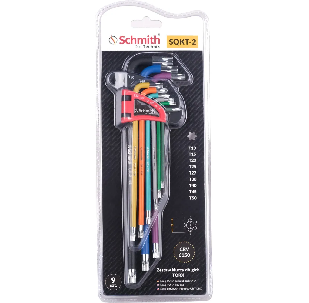 komplet kluczy SCHMITH długie TORX 9 szt.