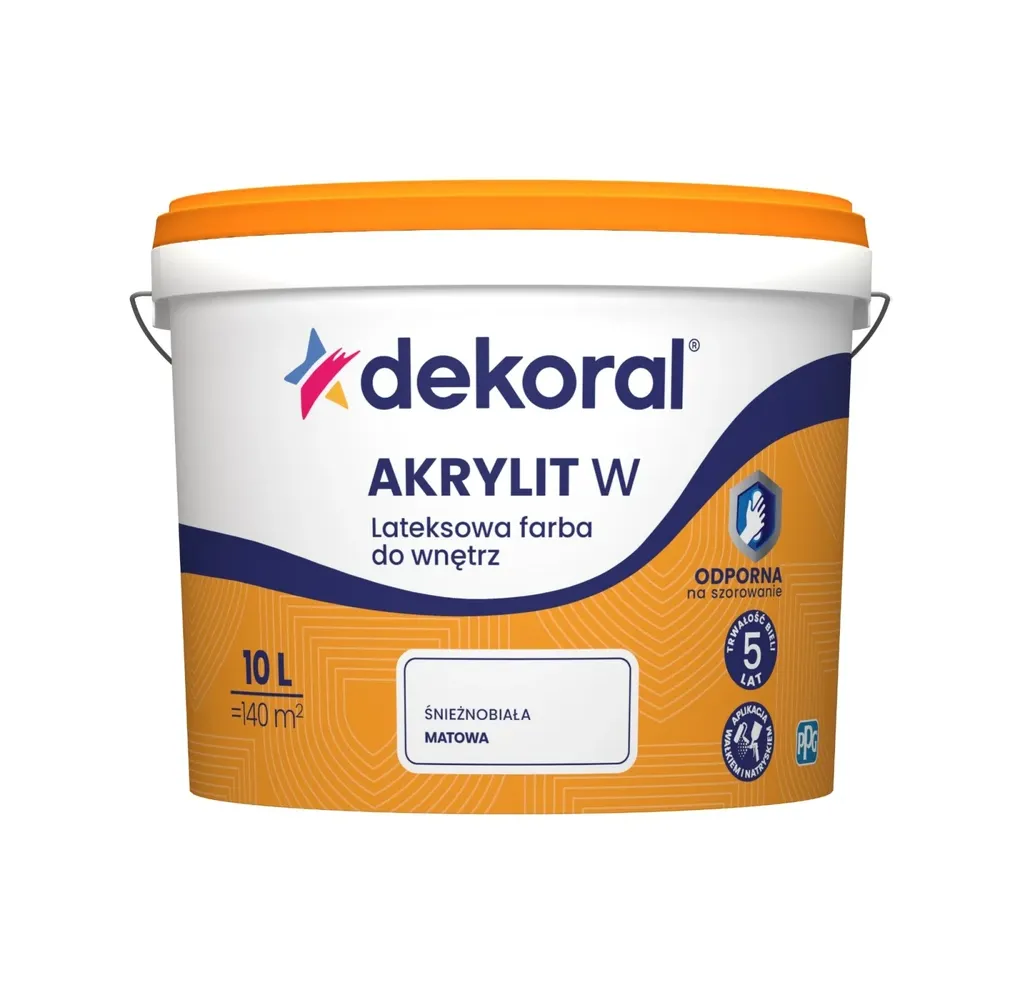 emulsja Dekoral Akrylit W lateksowa śnieżnobiała 5l