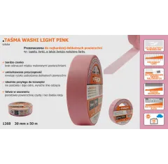 taśma Fibor WASHI LIGHT PINK 48mm x 50m