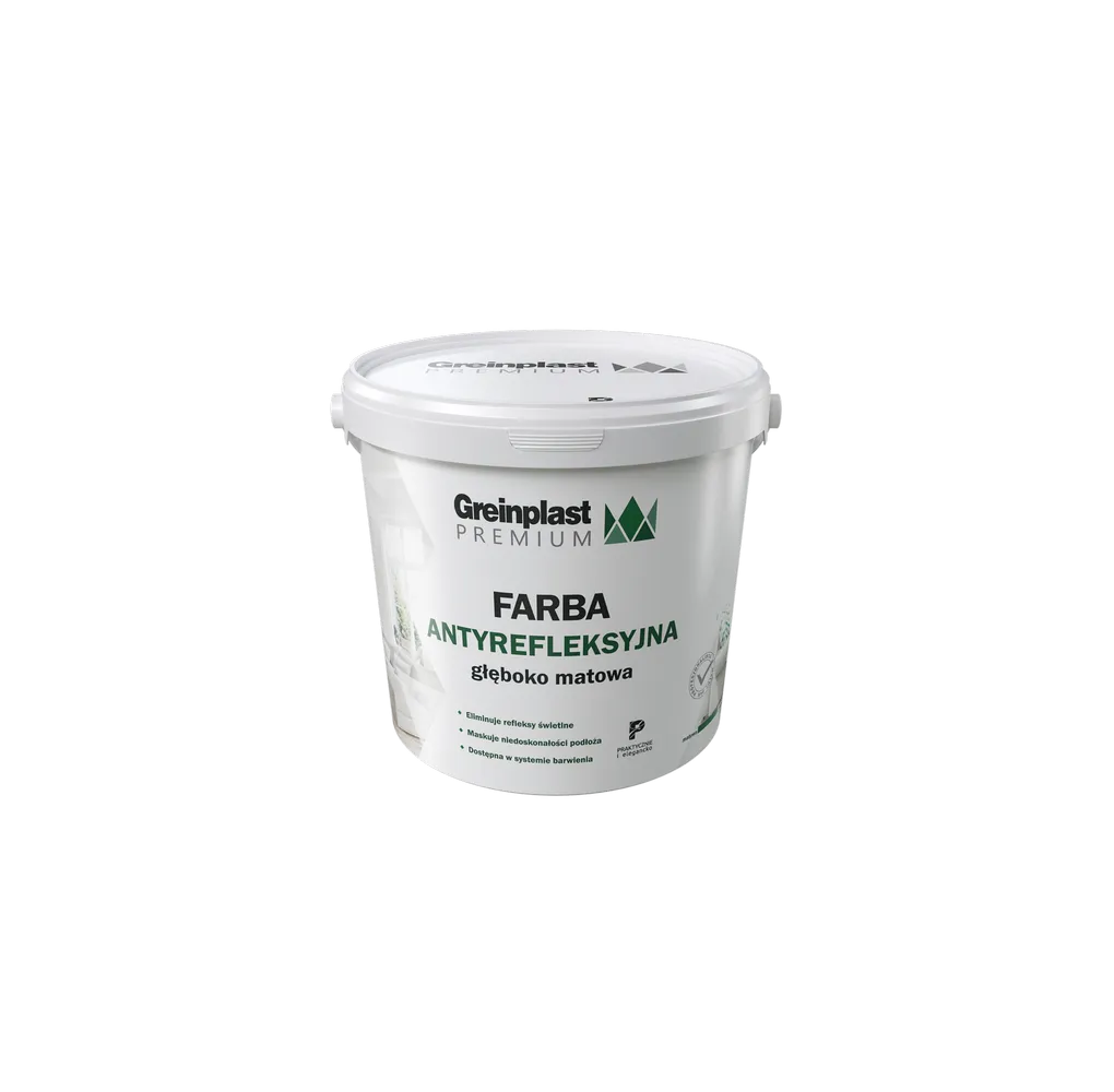 farba GREINPLAST PREMIUM antyrefleksyjna biała matowa 10l