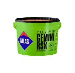 tynk silikonowy Atlas Gemini RSX N 15 szary 25kg
